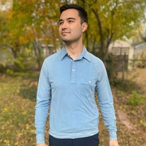 Vintage Thane Long Sleeve Polo Shirt
